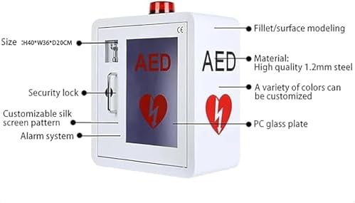 ZJDYDY emergency defibrillator box with security key and acrylic window