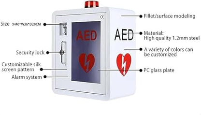 ZJDYDY emergency defibrillator box with security key and acrylic window