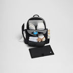 Huggies travel diaper bag open interior showing storage compartments