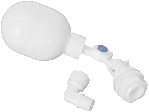 Side angle view of Tikatarer water level controller highlighting the three eighths inch threaded inlet connection