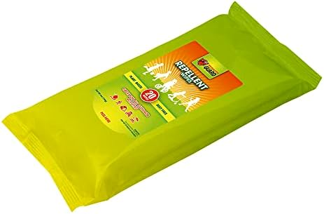 Mosquito Guard plant based bug wipes showing individually wrapped travel size sachets.