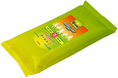 Mosquito Guard plant based bug wipes showing individually wrapped travel size sachets.