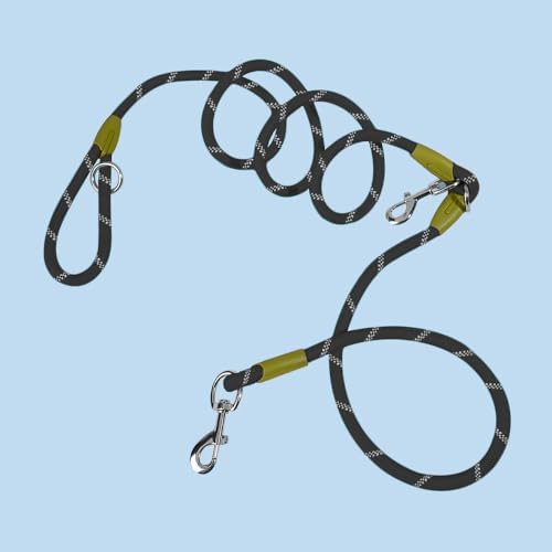 Pawstrip durable black nylon leash for medium and large dogs