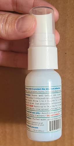 Close up of the spray nozzle on the KeriCure Natural Seal first aid bottle.