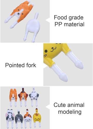 Tustao puppy design fruit forks for kids bento boxes