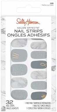Authentic USA imported Sally Hansen nail wraps kit contents including prep pad