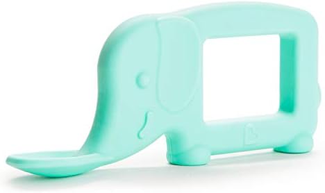 The Baby Toon elephant safety guard feature preventing choking during infant self feeding.