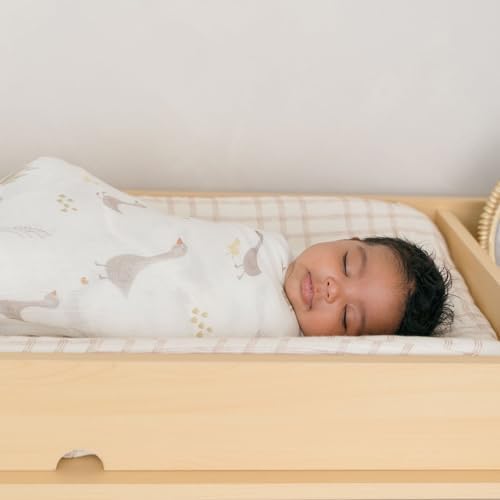 Crane Baby nursery changing pad cover with quilted texture detail