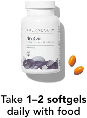 Theralogix NeoQ10 90 softgel bottle lifestyle and product display