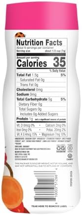 Once Upon a Farm sorghum based rice free baby puffs nutritional panel and ingredients
