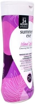 Gynecologist tested Summer's Eve Island Splash refreshing wash with 24 hour odor protection.
