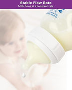 Joyfeed level 2 wide neck medium flow silicone teat flexibility demonstration