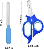 Blue ergonomic non slip handle on small animal pet nail cutter.