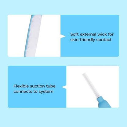 Female external catheter suction system connection interface