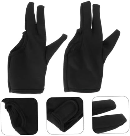 Three finger protective glove being used with a hot hair curling wand.