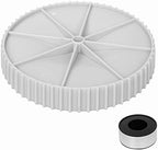 Bottom view of the pool skimmer adapter plate designed for sand pump connection