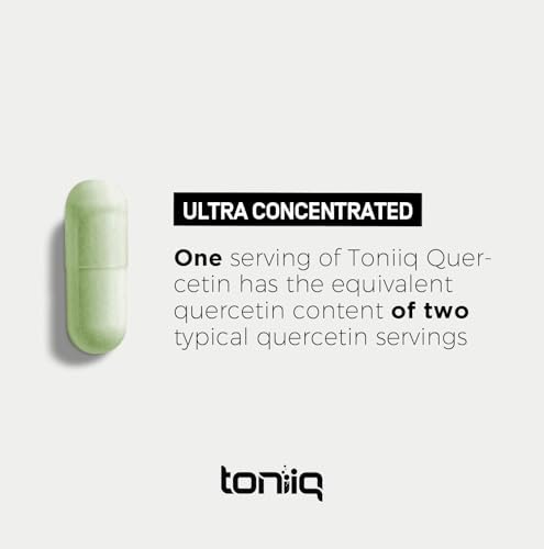 Toniiq ultra high purity quercetin capsules container lifestyle shot
