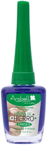 Arobell 0.4 Ounce clear nail hardener bottle showcasing brush applicator