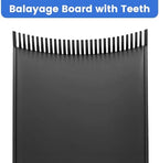 Professional hair dye tools including paddle and brush