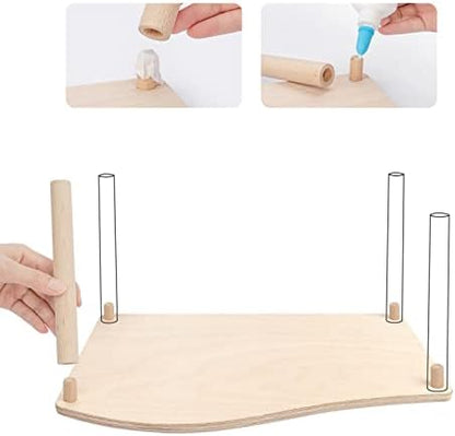 Niteangel Hamster Play Wooden Platform for Food Bowl Drinking Bottle and Other cage Accessories (Wave - 7" Height) - Image 6