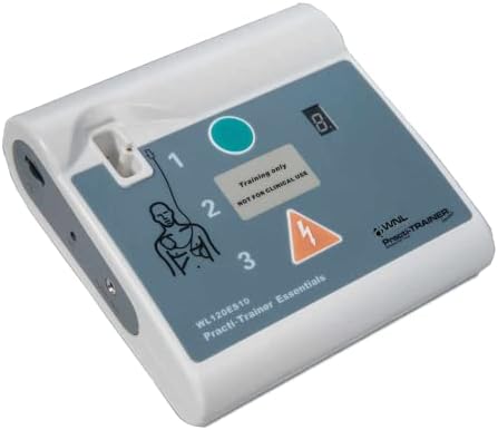 Close up of the WNL AED trainer interface showing voice prompt buttons