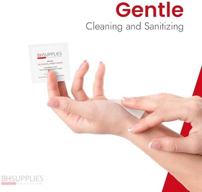 USA imported sterile alcohol prep pads for skin and surface cleaning