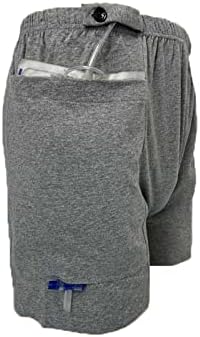 HUKSOSE unisex ostomy care shorts displayed to show elastic waistband and soft cotton texture.