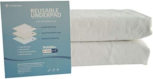 Close up of quilted cotton top layer on Careboree bed pad