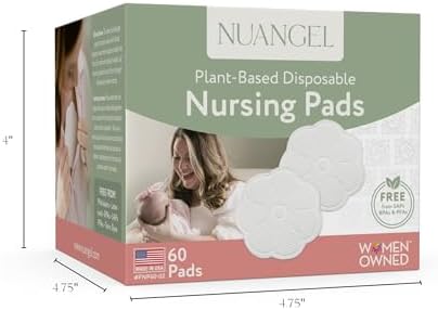 Side view of NuAngel disposable breastfeeding pads showing thickness