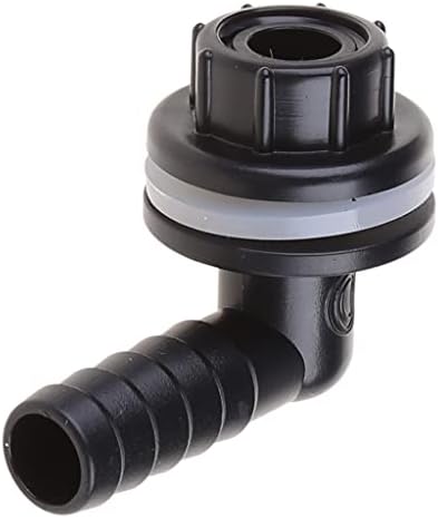 WOURRD 90 degree bulkhead fitting with silicone gasket for aquarium drainage systems
