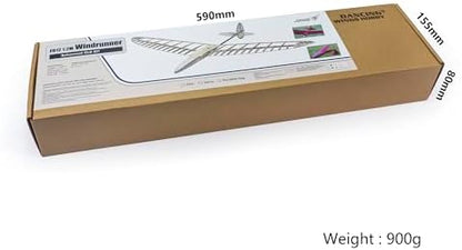 Completed balsa wood frame of the twelve hundred millimeter wingspan glider.