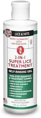 EcoClear natural lice shampoo bottle with professional nit removal comb