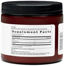 Beyond Raw L-Arginine powder nutrition facts label