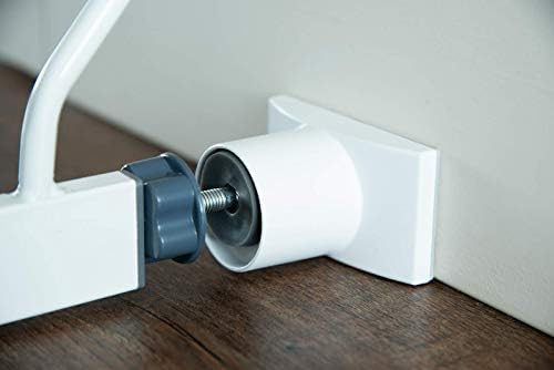 Side profile of the four pack gate extender showing the two inch thickness per side for pressure mounted spindles.