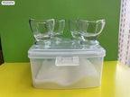 Boyizupha eye rinse cups inside the included plastic storage container