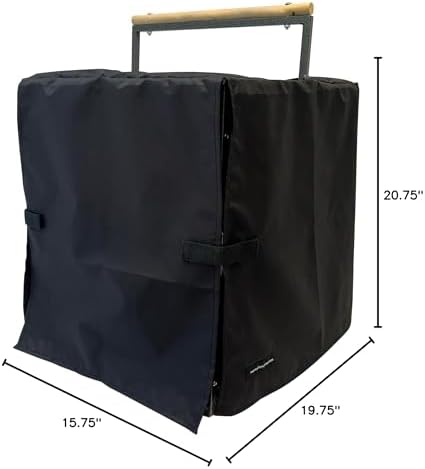 Folded Exotic Nutrition travel cage cover highlighting the lightweight and packable fabric.