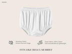 EEOST adult diaper cover inner waterproof lining and elastic leg bands closeup