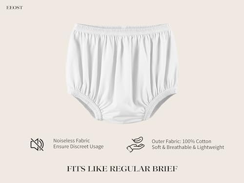 EEOST adult diaper cover inner waterproof lining and elastic leg bands closeup