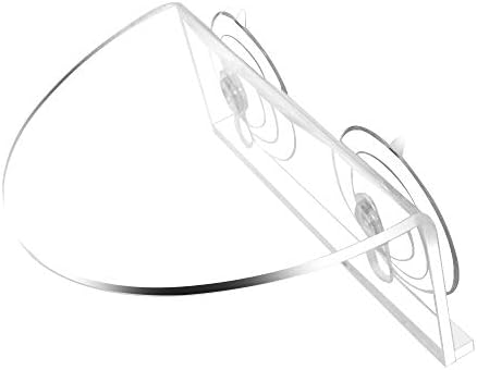 Clear acrylic aquarium ledge showing strong suction cup attachment