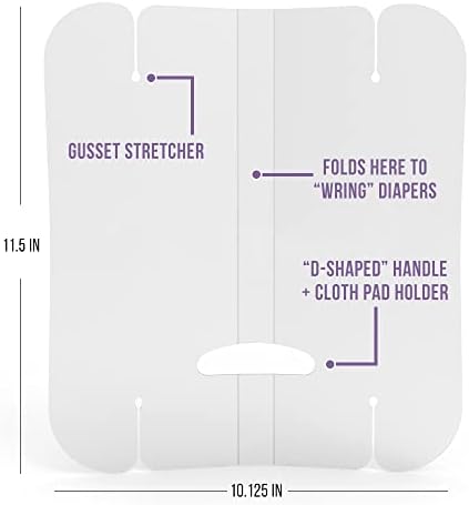 Compact foldable design of Diaper Dawgs splatter shield