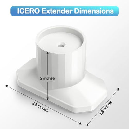 White pressure mounted gate extension cups with rubber backing closeup