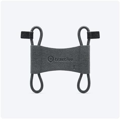 Two black fabric clips for Tractive Dog 6 tracker