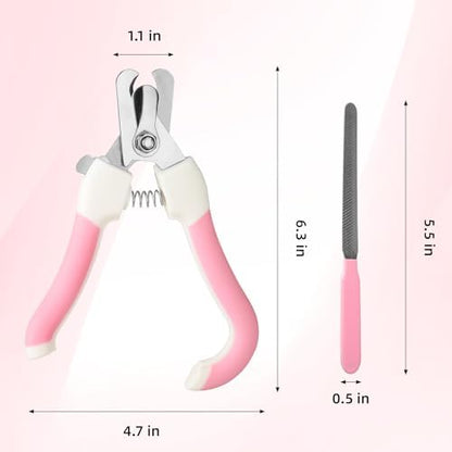 Yayaboqu pet trimmer kit with matching pink emery board file