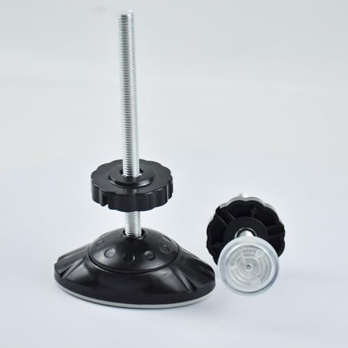 Universal baby gate extender rod components separated to show the premium steel and thread quality.