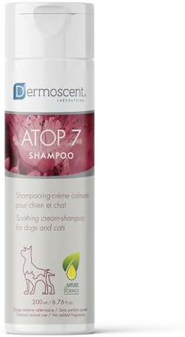 Petmate Dermoscent Atop 7 dog and cat shampoo back label