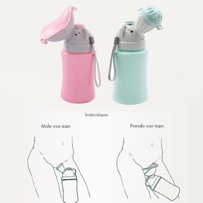 Kids Portable Travel Urinal 500ml for Toddler Boys Girls Pee Training Emergency Toilet Potty for Car Trip Outdoor Camping on The Road Park Beach Travel Essentials - Image 3