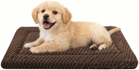 Pobopobo reversible pet kennel pad flipped to demonstrate the breathable summer canvas side.