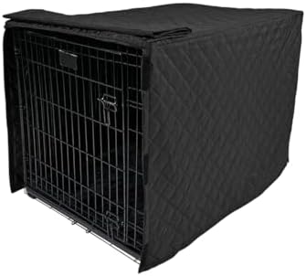 4Knines water resistant dog kennel protector with front panel rolled up for access