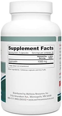 Wellness Resources Quercetin Supplement Facts Label And Ingredients