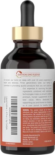 Close up of Carlyle Liquid Iodine label showing 150 microgram dosage